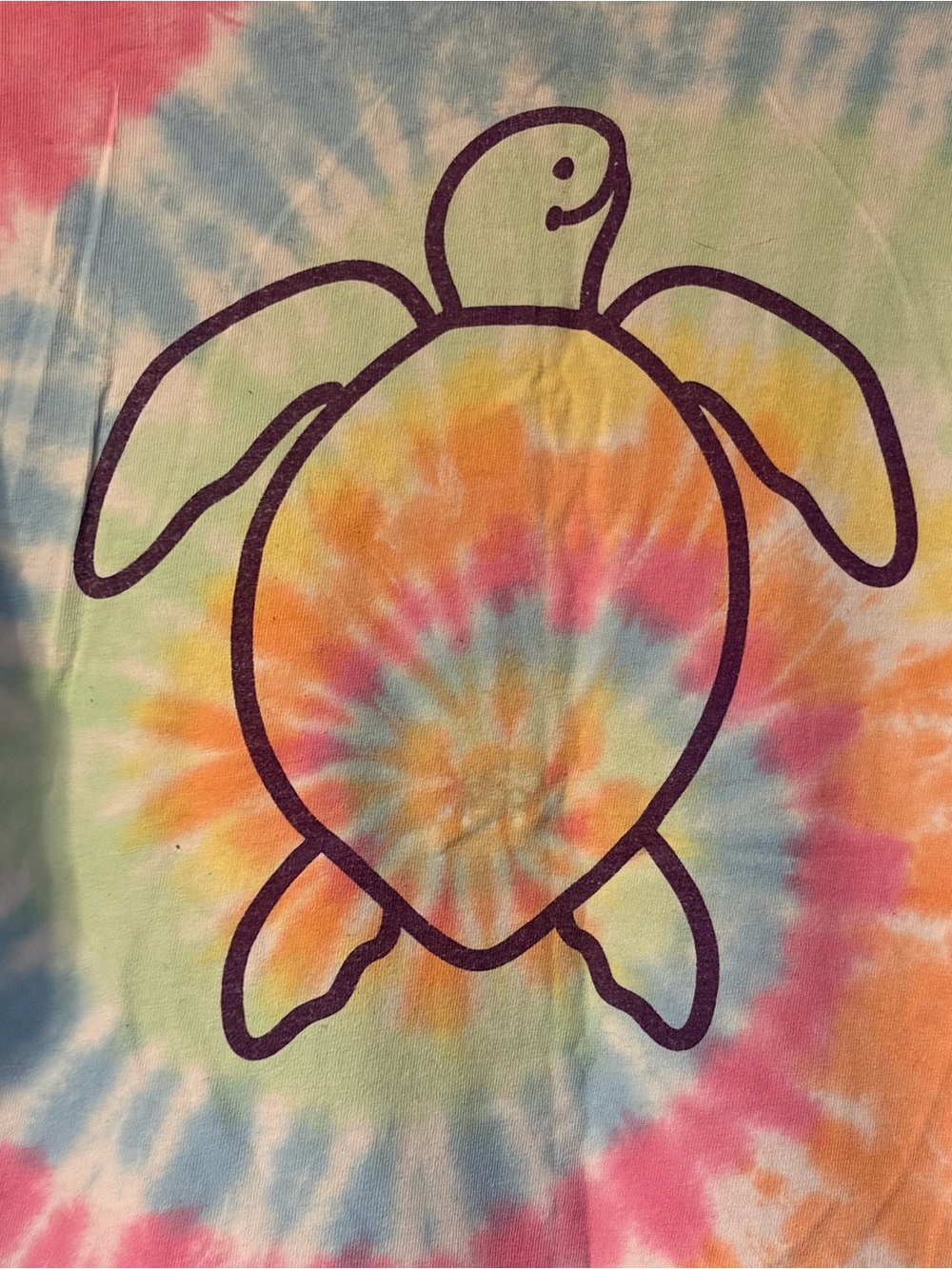 Tye Dye Turtle Simply Southern shirt size large